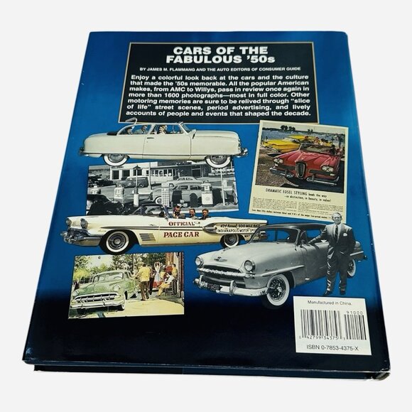Cars of the Fabulous 50s Hardcover Book James M Flammang Vintage Auto History VG - Picture 2 of 2